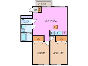 メゾン春風　B棟の物件間取画像